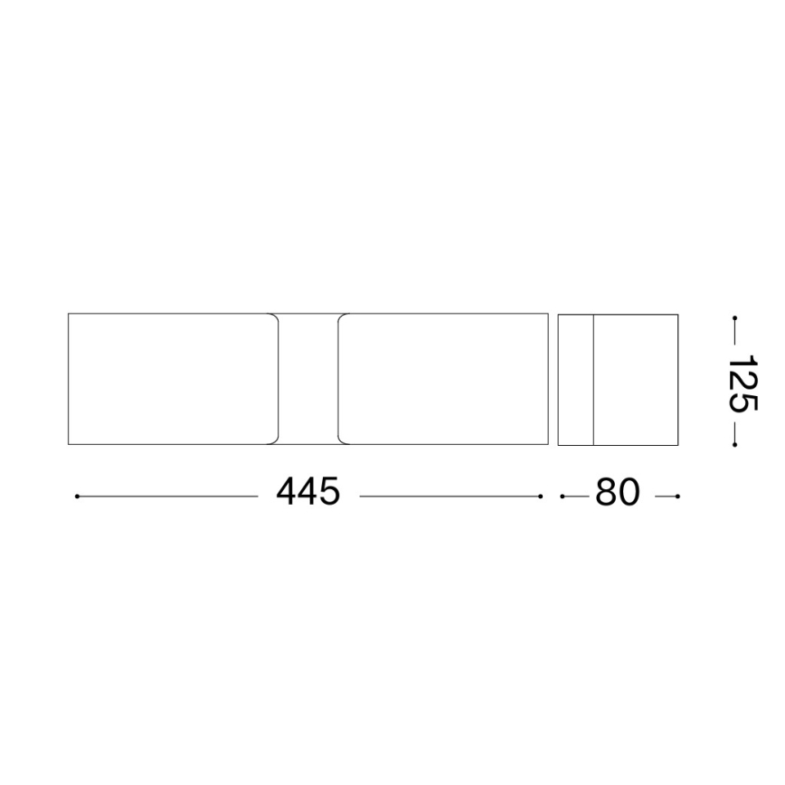 Ideal Lux - Φωτιστικό τοίχου 2xE27/60W/230V