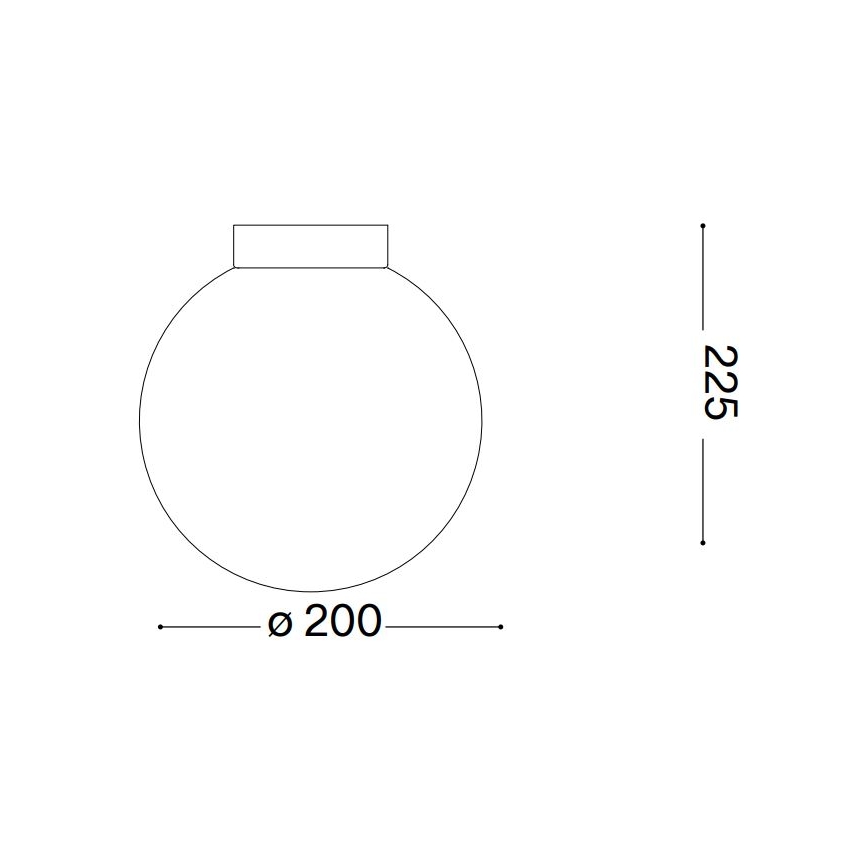 Ideal Lux - Φωτιστικό τοίχου CARTA 1xE27/25W/230V διάμετρος 20 cm λευκό
