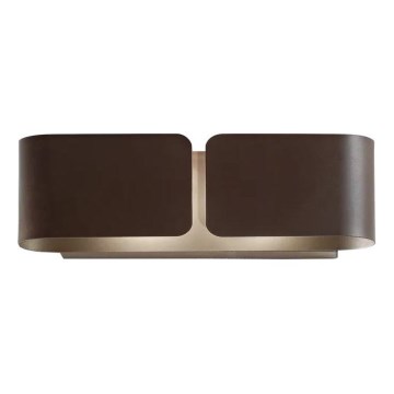 Ideal Lux - Φωτιστικό τοίχου CLIP 2xE27/60W/230V καφέ