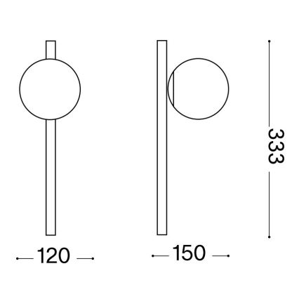 Ideal Lux - Φωτιστικό τοίχου LED BINOMIO 1xG9/3W/230V λευκό
