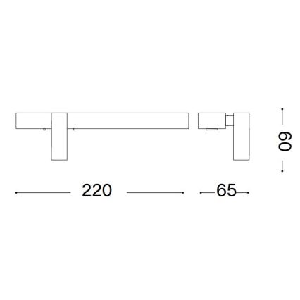 Ideal Lux - Φωτιστικό τοίχου LED BONNE LED/6,5W/230V CRI 90 μαύρο