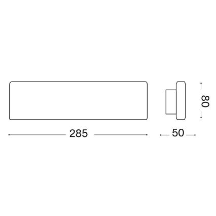 Ideal Lux - Φωτιστικό τοίχου LED DESK LED/12,5W/230V CRI 90 μαύρο