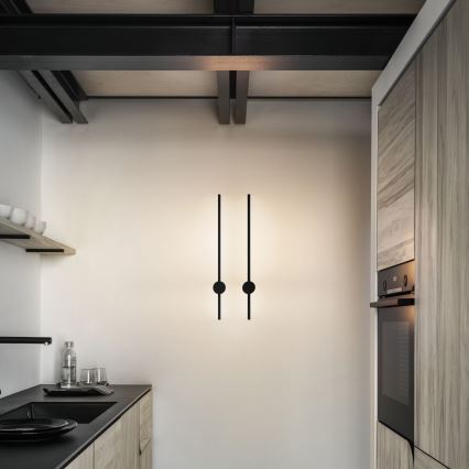 Ideal Lux - Φωτιστικό τοίχου LED ESSENCE LED/12W/230V 3000K 70 cm CRI 90 μαύρο