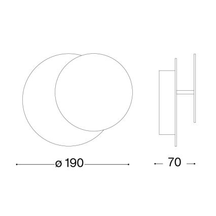 Ideal Lux - Φωτιστικό τοίχου LED TICK LED/7,5W/230V χρυσαφί
