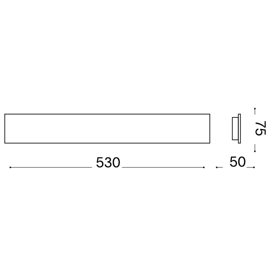 Ideal Lux - Φωτιστικό τοίχου LED ZIG ZAG LED/23W/230V 53 cm CRI 90 λευκό