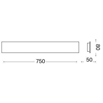 Ideal Lux - Φωτιστικό τοίχου LED ZIG ZAG LED/30W/230V 75 cm CRI 90 μαύρο