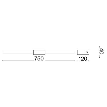 Ideal Lux - Φωτιστικό για πίνακες THEO LED/12W/230V 75 cm CRI 90 λευκό
