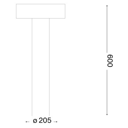 Ideal Lux - Φωτιστικό εξωτερικού χώρου 4xG9/15W/230V 60 cm IP44 καφέ