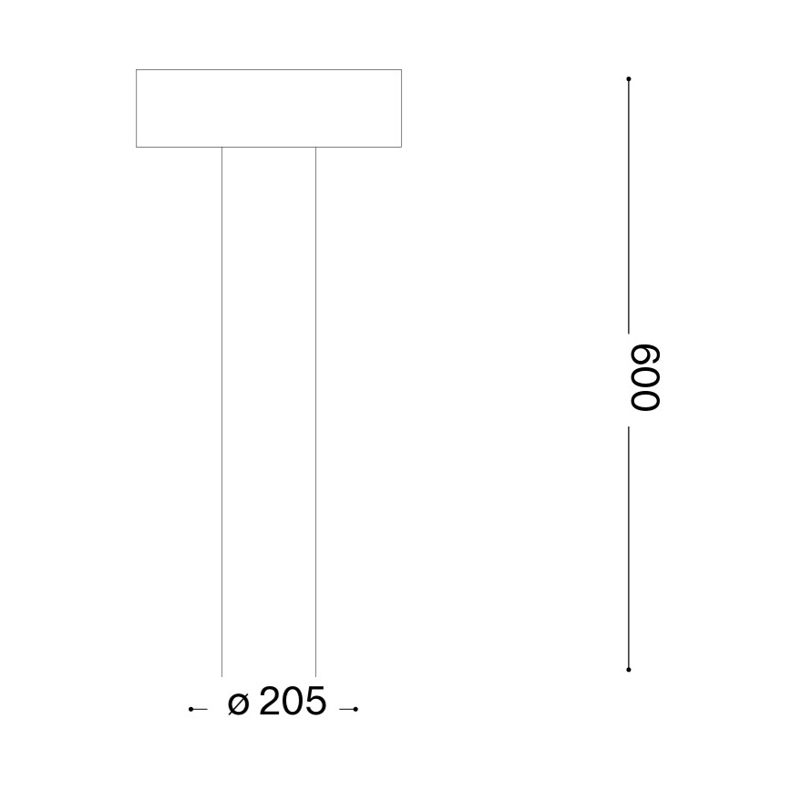Ideal Lux - Φωτιστικό εξωτερικού χώρου 4xG9/15W/230V 60 cm IP44 καφέ