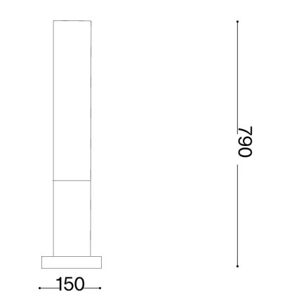 Ideal Lux - Φωτιστικό εξωτερικού χώρου EDO OUTDOOR 1xGX53/15W/230V 79 cm IP65 καφέ