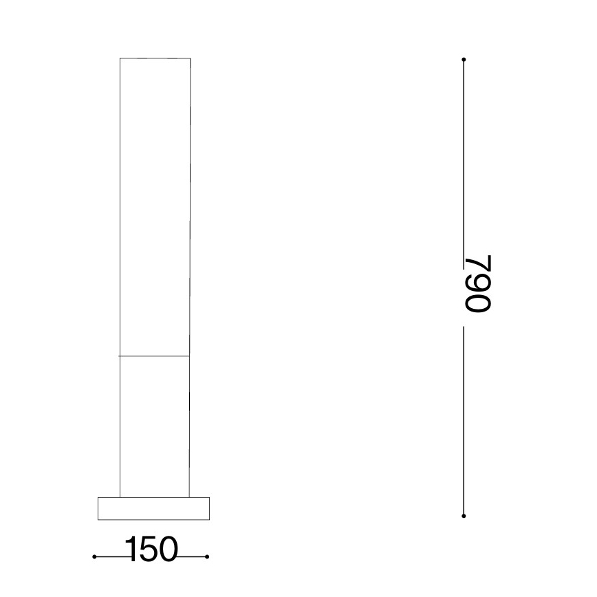 Ideal Lux - Φωτιστικό εξωτερικού χώρου EDO OUTDOOR 1xGX53/15W/230V 79 cm IP65 καφέ