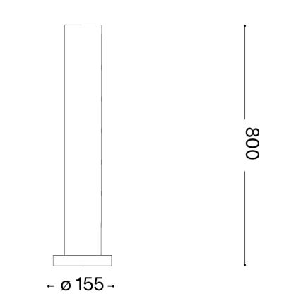 Ideal Lux - Φωτιστικό εξωτερικού χώρου EDO OUTDOOR 1xGX53/15W/230V 80 cm IP65 καφέ