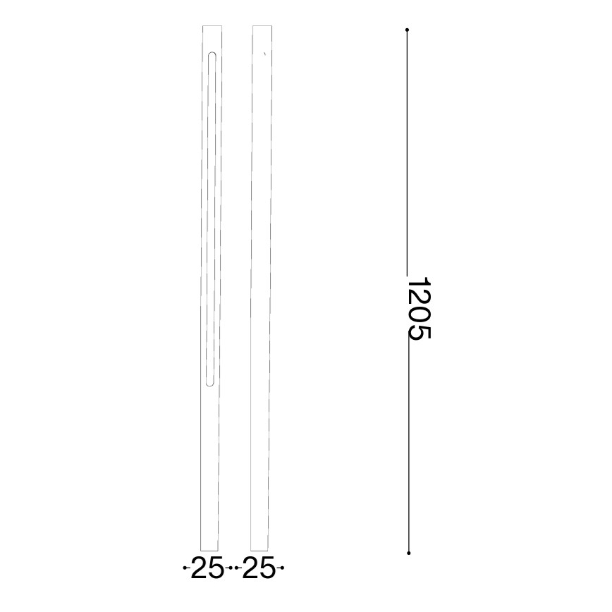 Ideal Lux - Φωτιστικό εξωτερικού χώρου LED JEDI LED/19W/230V 120 cm CRI 90 IP65 ανθρακί