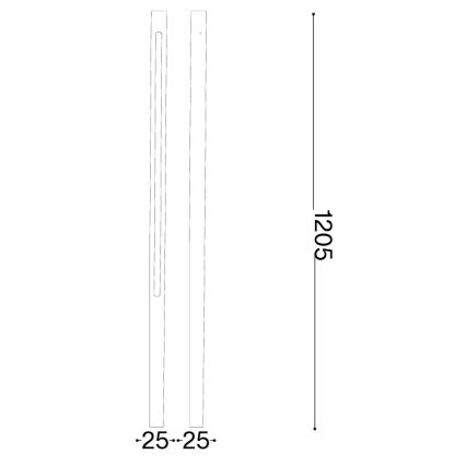 Ideal Lux - Φωτιστικό εξωτερικού χώρου LED JEDI LED/19W/230V 120 cm CRI 90 IP65 καφέ