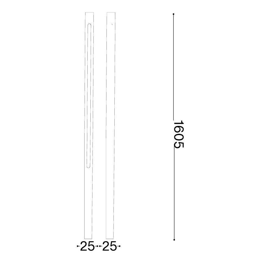 Ideal Lux - Φωτιστικό εξωτερικού χώρου LED JEDI LED/25W/230V 160 cm CRI 90 IP65 καφέ