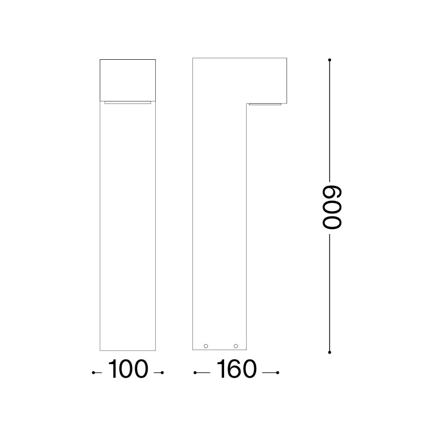 Ideal Lux - Φωτιστικό εξωτερικού χώρου SIRIO 1xGX53/9W/230V 60 cm IP65 καφέ