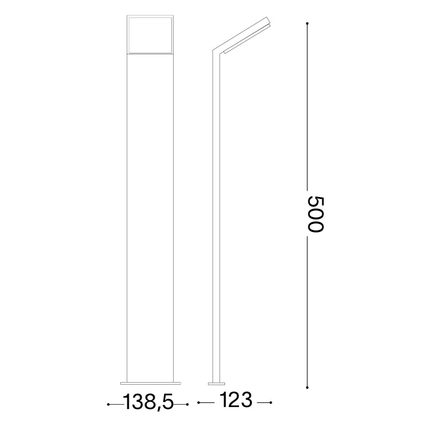 Ideal Lux - Φωτιστικό εξωτερικού χώρου STYLE LED/8,5W/230V 3000K 50 cm CRI 90 IP54 καφέ