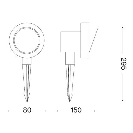Ideal Lux - Φωτιστικό εξωτερικού χώρου TERRA 1xGU10/28W/230V IP65 καφέ