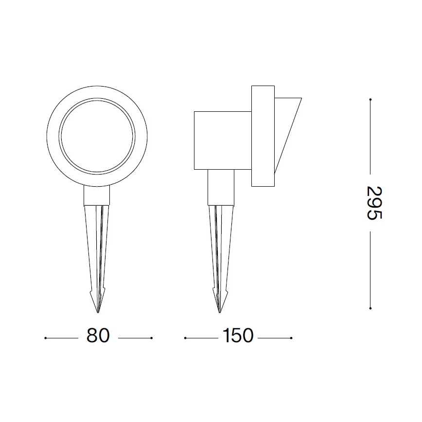 Ideal Lux - Φωτιστικό εξωτερικού χώρου TERRA 1xGU10/28W/230V IP65 καφέ