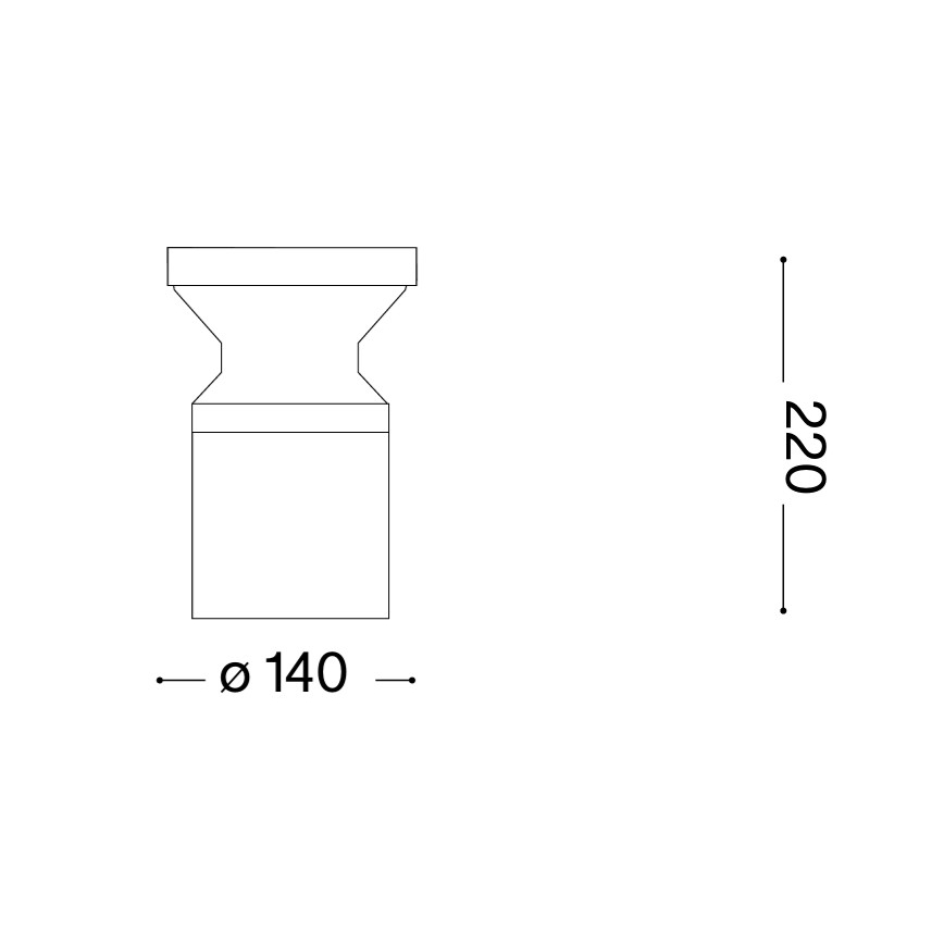 Ideal Lux - Φωτιστικό εξωτερικού χώρου TORRE 1xE27/15W/230V 22 cm IP65 καφέ