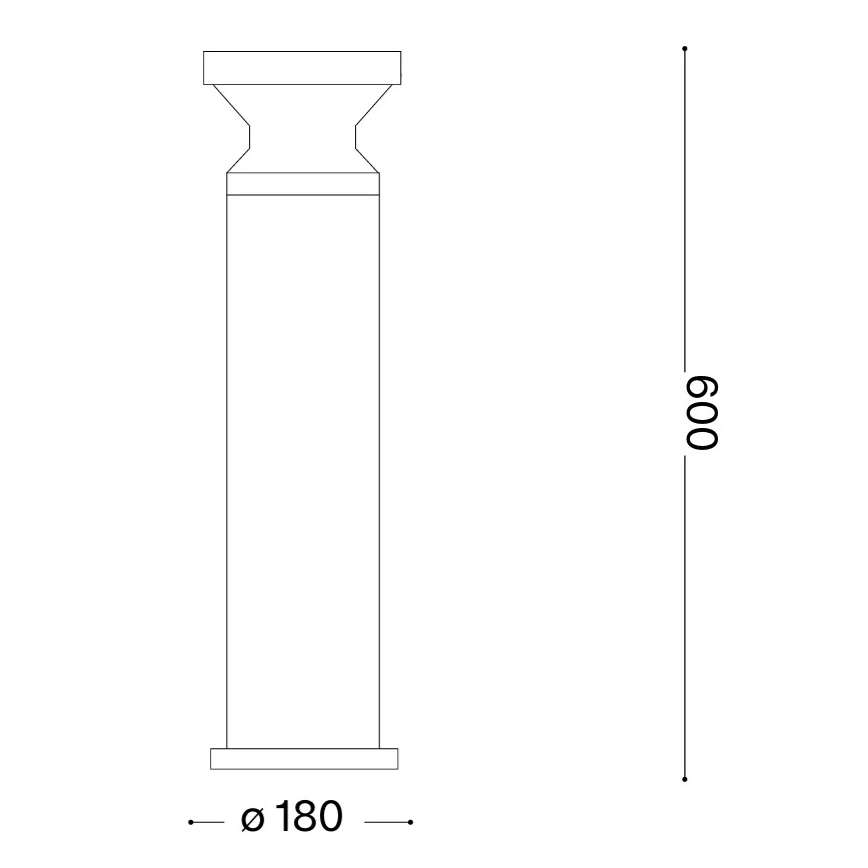 Ideal Lux - Φωτιστικό εξωτερικού χώρου TORRE 1xE27/15W/230V 60 cm IP65 καφέ