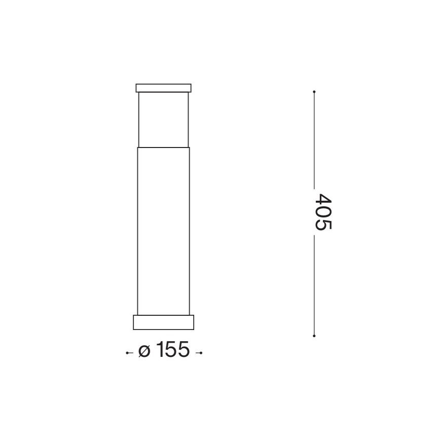 Ideal Lux - Φωτιστικό εξωτερικού χώρου TRONCO 1xE27/42W/230V 40 cm IP65 ανθρακί