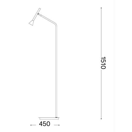 Ideal Lux - Φωτιστικό δαπέδου LED DIESIS LED/4,5W/230V CRI 95 ματ χρώμιο