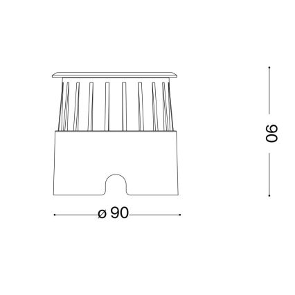 Ideal Lux - Φωτιστικό δρόμου LED FLOOR LED/3W/230V διάμετρος 9 cm CRI 90 IP67 γυαλιστερό χρώμιο