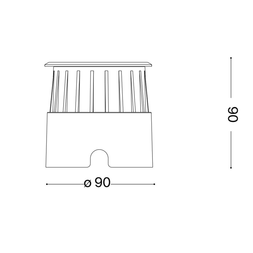 Ideal Lux - Φωτιστικό δρόμου LED FLOOR LED/3W/230V διάμετρος 9 cm CRI 90 IP67 γυαλιστερό χρώμιο