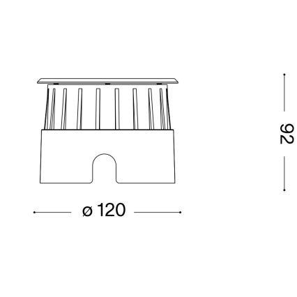 Ideal Lux - Φωτιστικό δρόμου LED FLOOR LED/6W/230V διάμετρος 12 cm CRI 90 IP67 γυαλιστερό χρώμιο