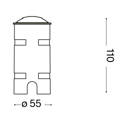 Ideal Lux - Φωτιστικό δρόμου LED ROCKET LED/2W/24V CRI 90 IP68 ματ χρώμιο