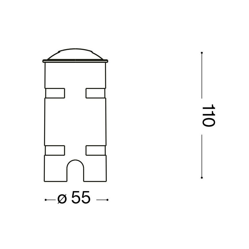 Ideal Lux - Φωτιστικό δρόμου LED ROCKET LED/2W/24V CRI 90 IP68 ματ χρώμιο