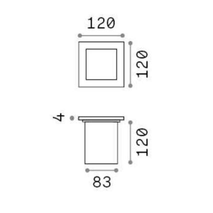 Ideal Lux - Φωτιστικό δρόμου εξωτερικού χώρου 1xG9/15W/230V IP54