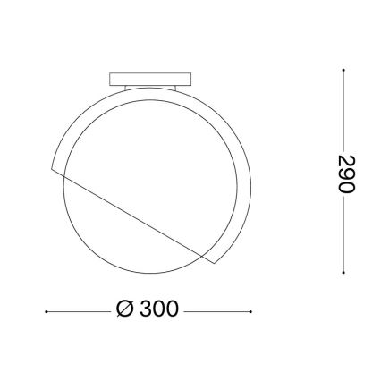 Ideal Lux - Φωτιστικό οροφής BLOOM 1xE27/42W/230V Ø 30 cm χρυσό/καπνιστό μπεζ