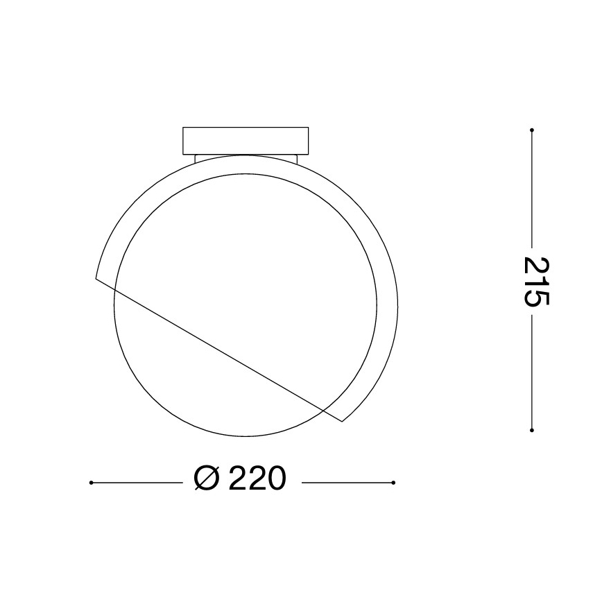 Ideal Lux - Φωτιστικό οροφής BLOOM 1xE27/42W/230V διάμ. 22 εκ. χρυσό/καπνιστό μπεζ