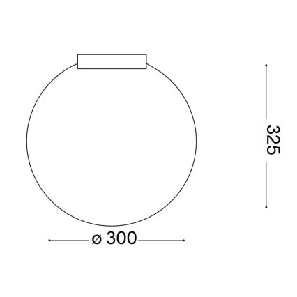 Ideal Lux - Φωτιστικό οροφής CARTA 1xE27/25W/230V διάμετρος 30 cm λευκό