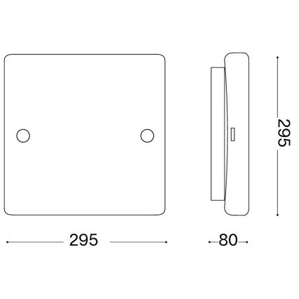 Ideal Lux - Φωτιστικό οροφής CELINE 2xE27/60W/230V 29,5x29,5 λευκό