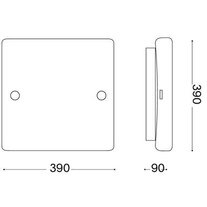 Ideal Lux - Φωτιστικό οροφής CELINE 3xE27/60W/230V 39x39 λευκό