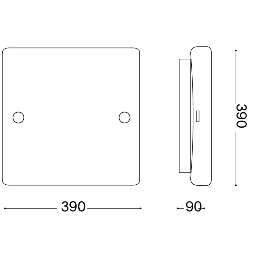 Ideal Lux - Φωτιστικό οροφής CELINE 3xE27/60W/230V 39x39 λευκό