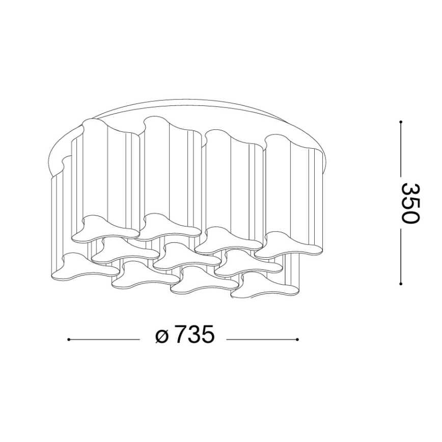 Ideal Lux - Φωτιστικό οροφής COMPO 10xE27/52W/230V, Ø 73,5 cm, λευκό