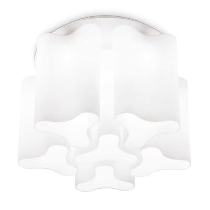 Ideal Lux - Φωτιστικό οροφής COMPO 6xE27/52W/230V Ø 56 cm λευκό