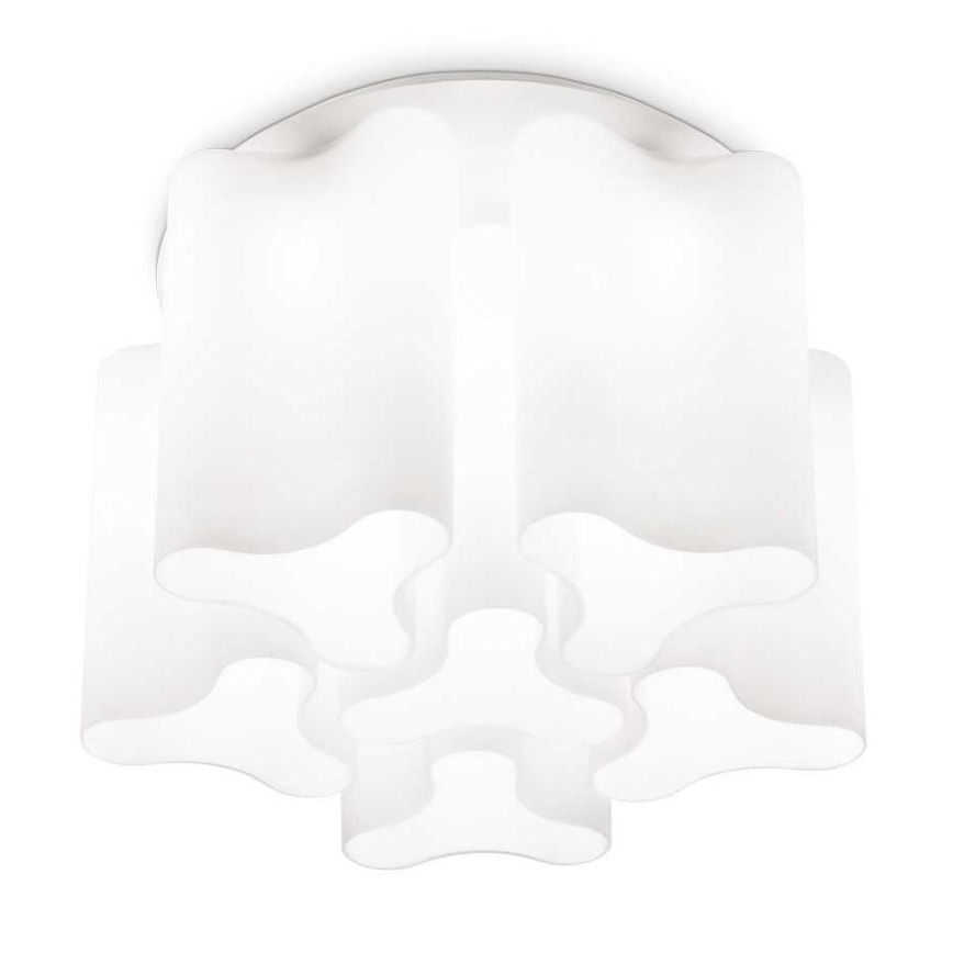 Ideal Lux - Φωτιστικό οροφής COMPO 6xE27/52W/230V Ø 56 cm λευκό