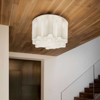 Ideal Lux - Φωτιστικό οροφής COMPO 6xE27/52W/230V Ø 56 cm λευκό