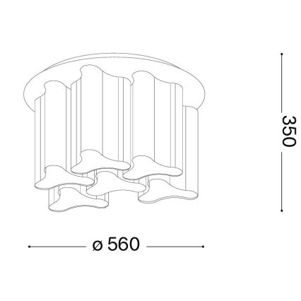 Ideal Lux - Φωτιστικό οροφής COMPO 6xE27/52W/230V Ø 56 cm λευκό