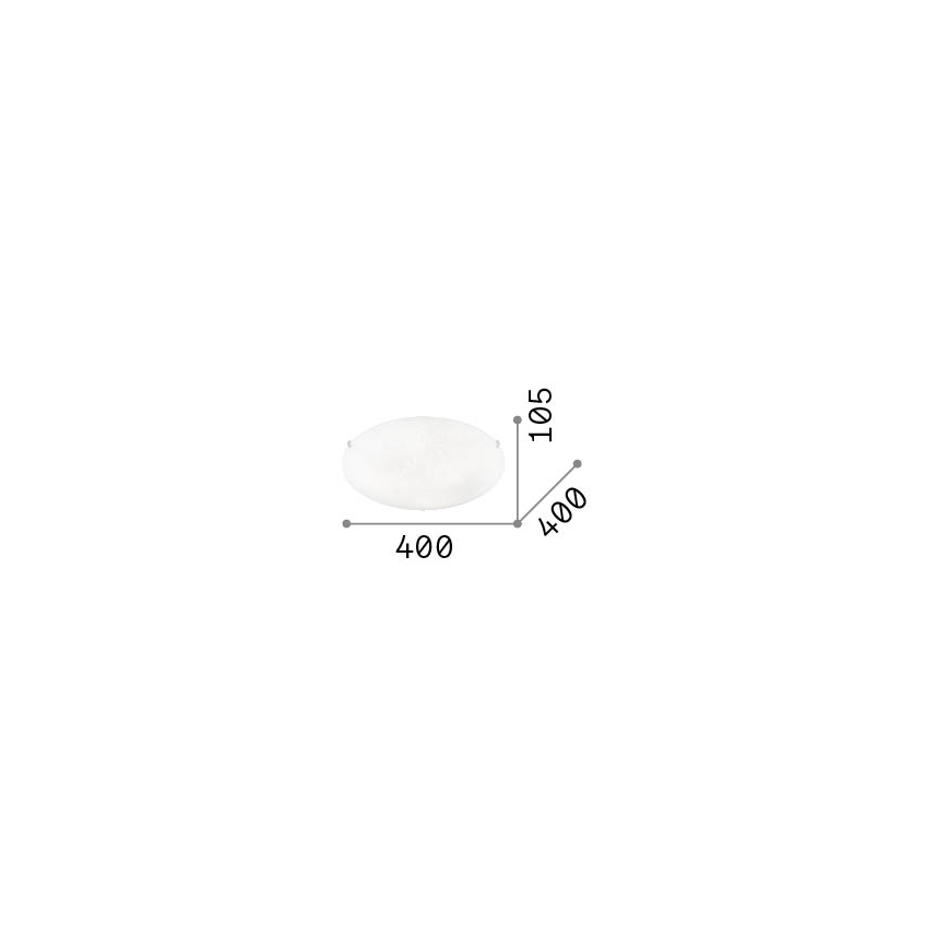 Ideal Lux - Φωτιστικό οροφής LANA 3xE27/60W/230V διάμ. 40 εκ. λευκό
