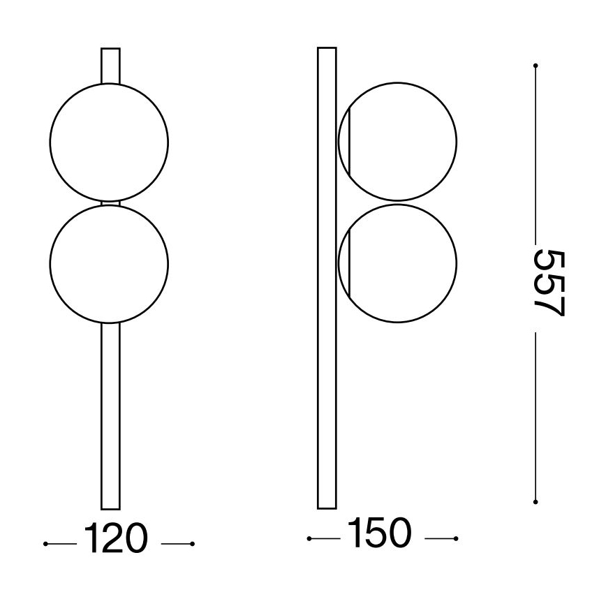 Ideal Lux - Φωτιστικό οροφής LED BINOMIO 2xG9/3W/230V λευκό