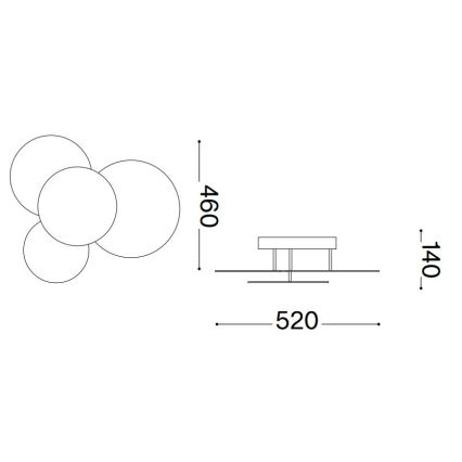 Ideal Lux - Φωτιστικό οροφής LED CLOUD LED/33W/230V CRI 90 λευκό