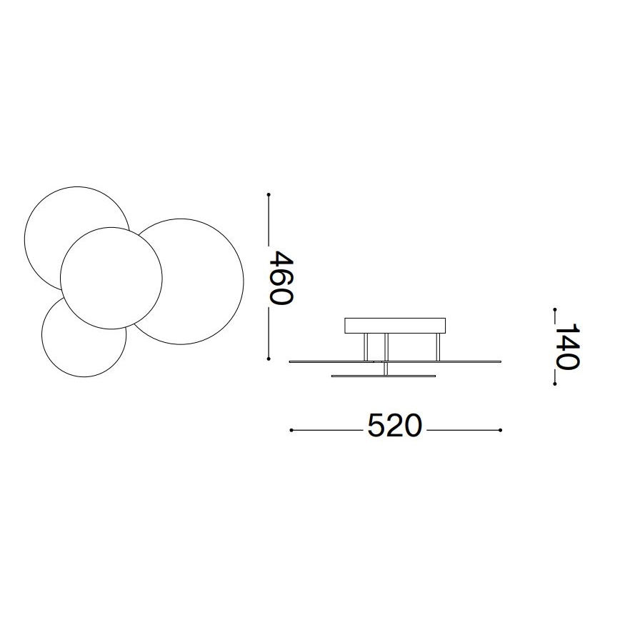 Ideal Lux - Φωτιστικό οροφής LED CLOUD LED/33W/230V CRI 90 λευκό