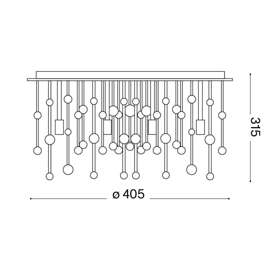 Ideal Lux - Φωτιστικό οροφής LED NEVE 8xG9/3W/230V διάμετρος 40,5 cm γυαλιστερό χρώμιο