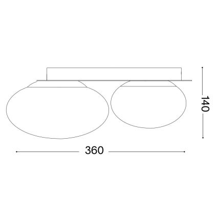 Ideal Lux - Φωτιστικό οροφής LED NINFEA 2xGX53/9W/230V λευκό